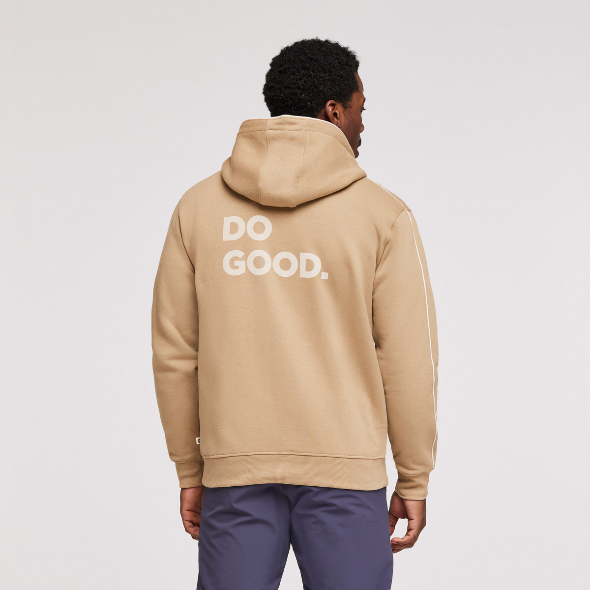Do Good Organic Full-Zip Hoodie - Men's, Desert, Model Jeremy