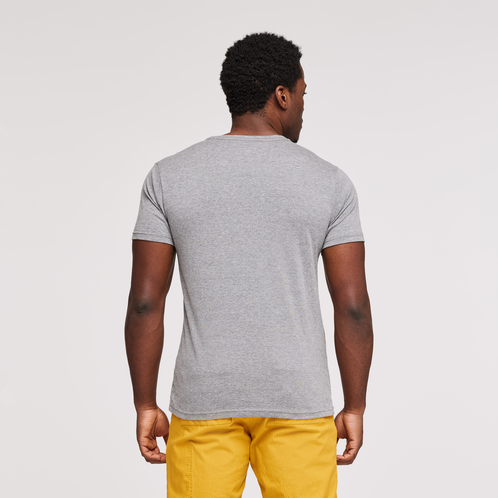 Do Good Stripe Organic T-Shirt - Men's, Heather Grey, Model Jeremy