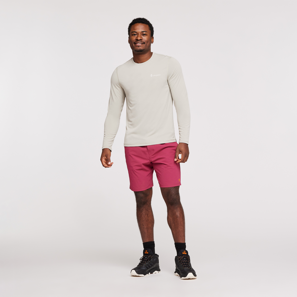 Fino Long-Sleeve Tech Tee - Men's, Pebble, Model Jeremy