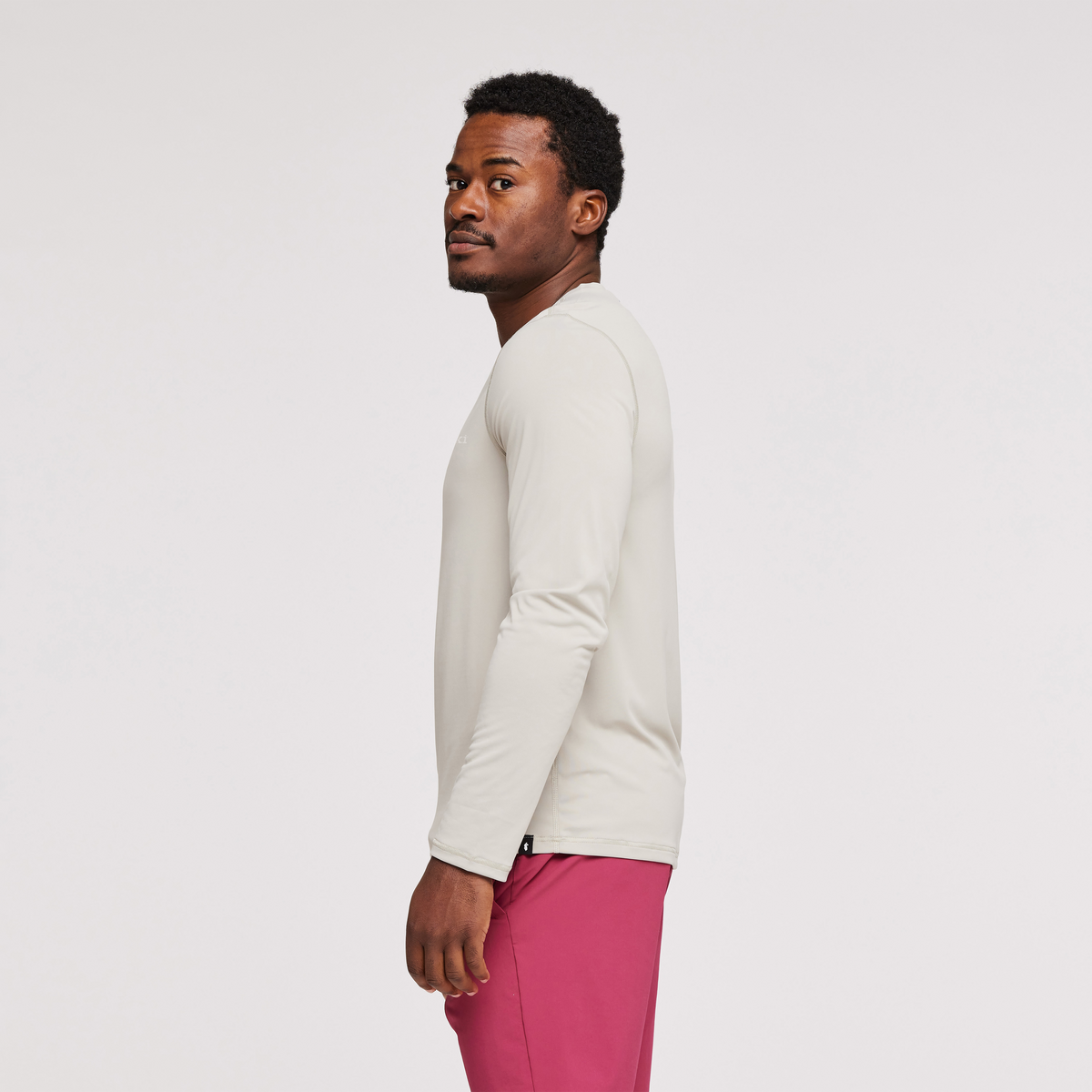 Fino Long-Sleeve Tech Tee - Men's, Pebble, Model Jeremy