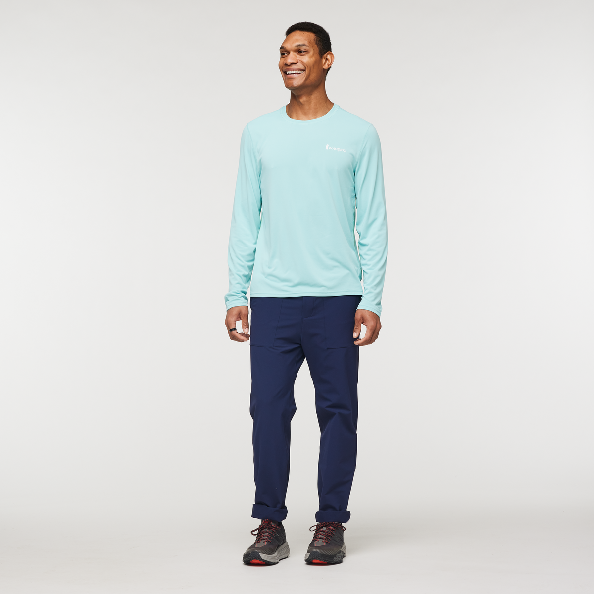 Fino Long-Sleeve Tech Tee - Men's, Sea Glass, Model James