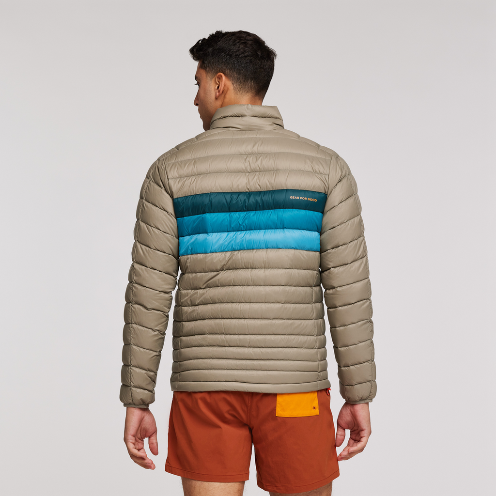 Fuego Down Jacket - Men's, Stone Stripes, Model Munther