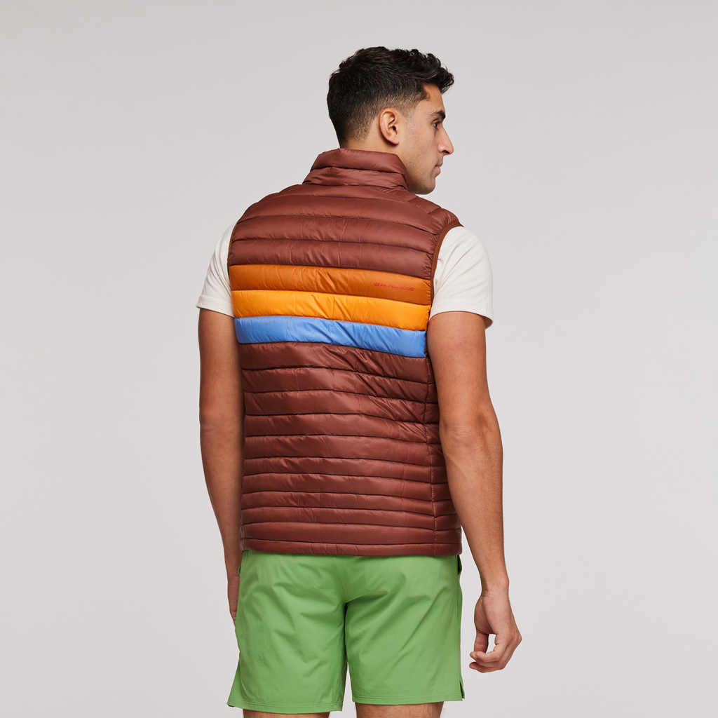 Fuego Down Vest - Men's, Acorn Stripes, Model Munther
