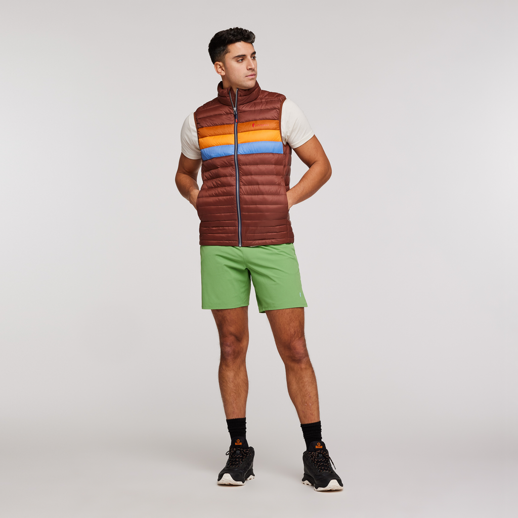 Fuego Down Vest - Men's, Acorn Stripes, Model Munther