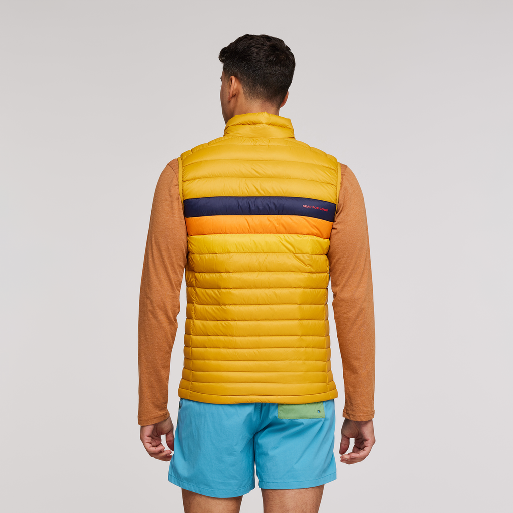 Fuego Down Vest - Men's, Amber Stripes, Model Munther