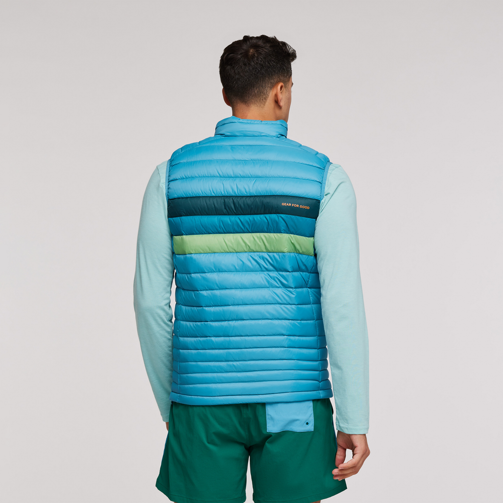Fuego Down Vest - Men's, Poolside Stripes, Model Munther