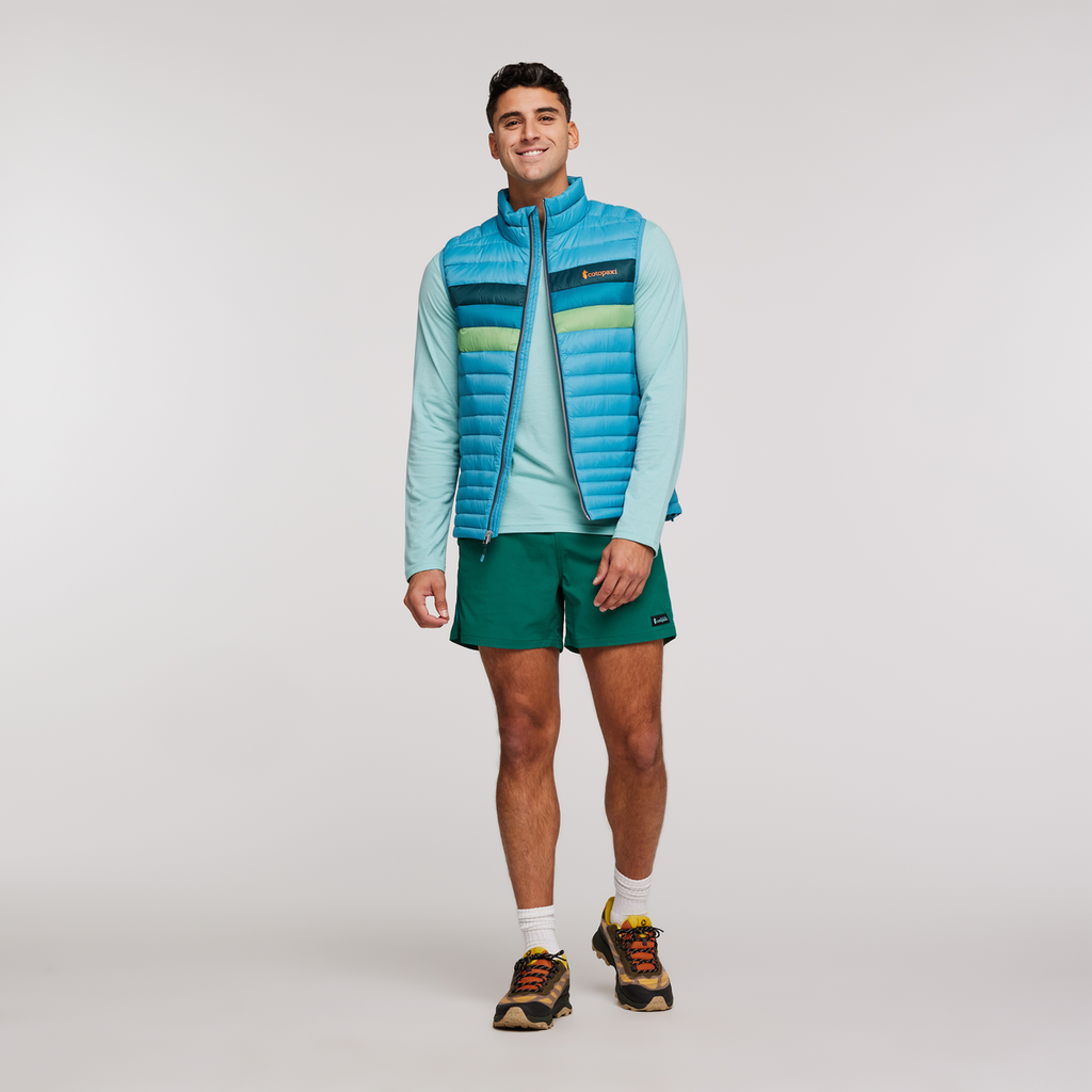 Fuego Down Vest - Men's, Poolside Stripes, Model Munther