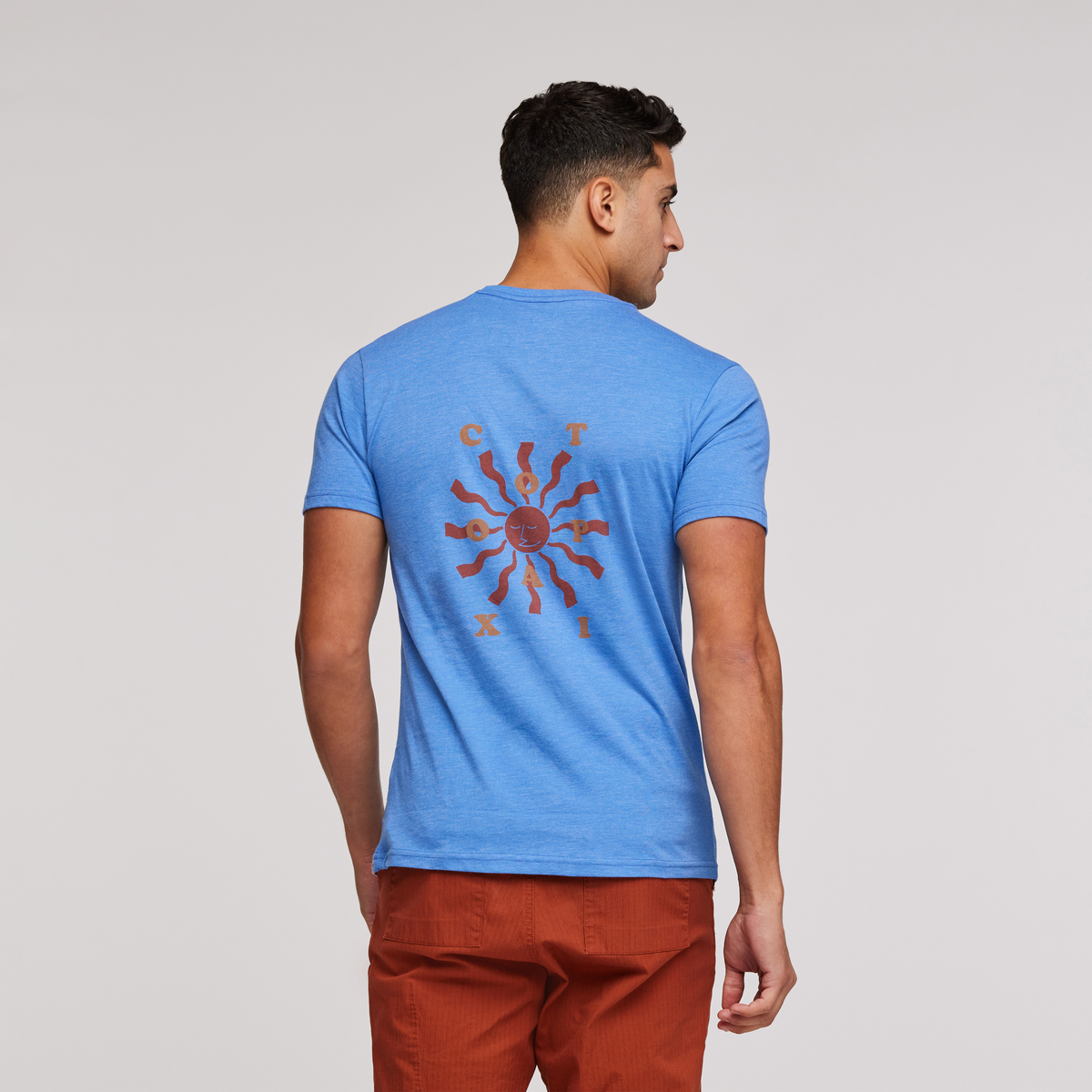 Happy Day Organic T-Shirt - Men's, Lupine, Model Munther