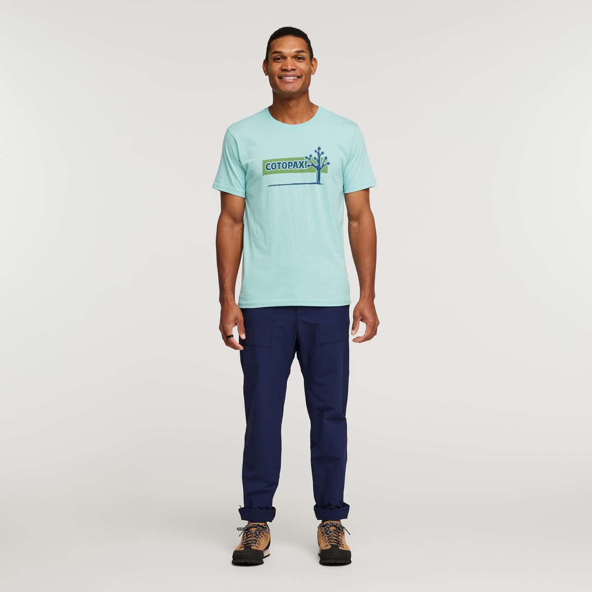 Hello Desert Organic T-Shirt-Men's, Sea Glass, Model Jason