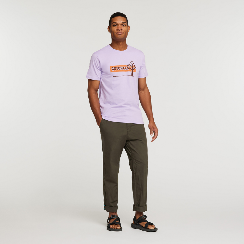 Hello Desert Organic T-Shirt-Men's, Thistle, Model Jason