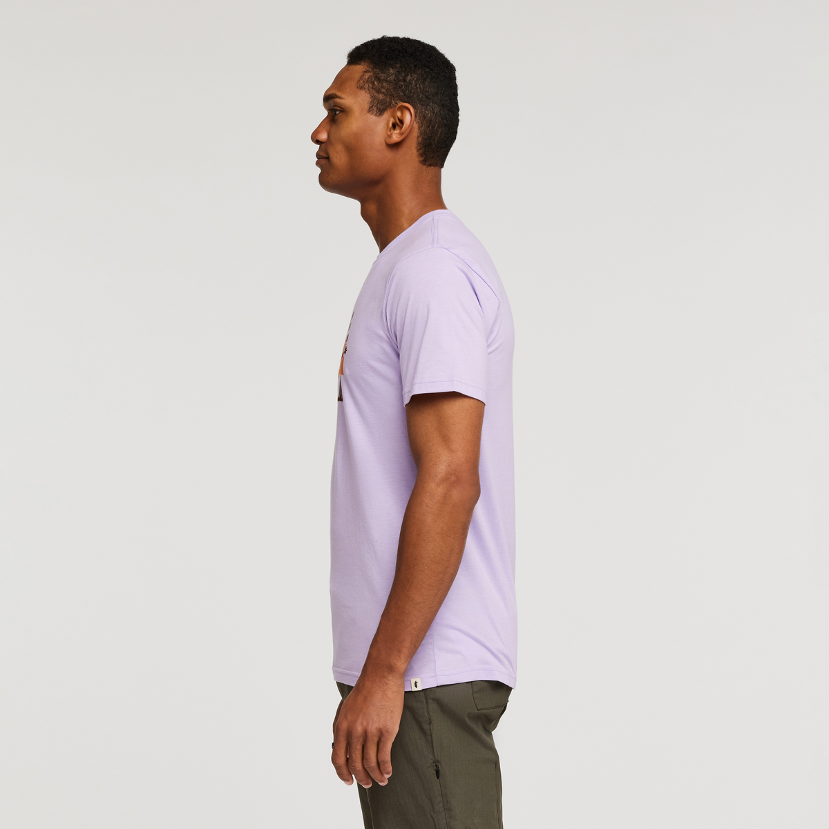 Hello Desert Organic T-Shirt-Men's, Thistle, Model Jason