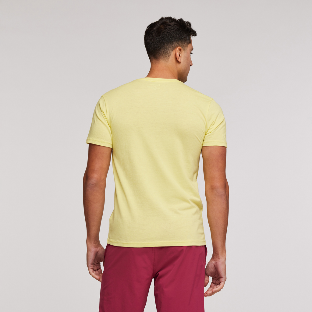 Llama Sequence Organic T-Shirt - Men's, Lemonade, Model Munther