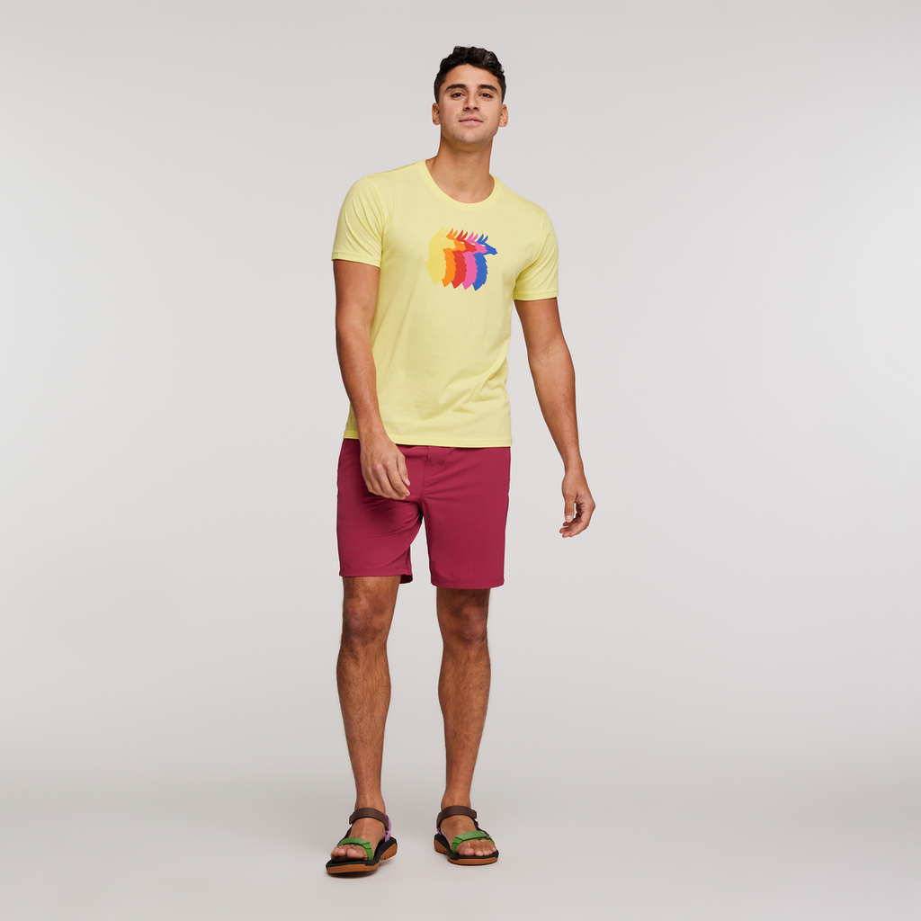 Llama Sequence Organic T-Shirt - Men's, Lemonade, Model Munther