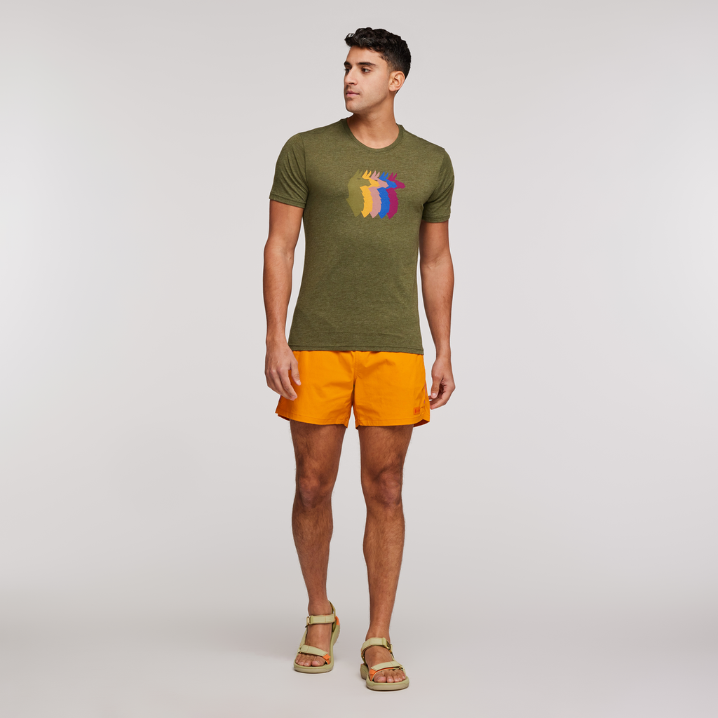 Llama Sequence Organic T-Shirt - Men's, Pine, Model Munther