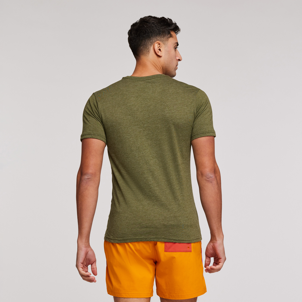 Llama Sequence Organic T-Shirt - Men's, Pine, Model Munther
