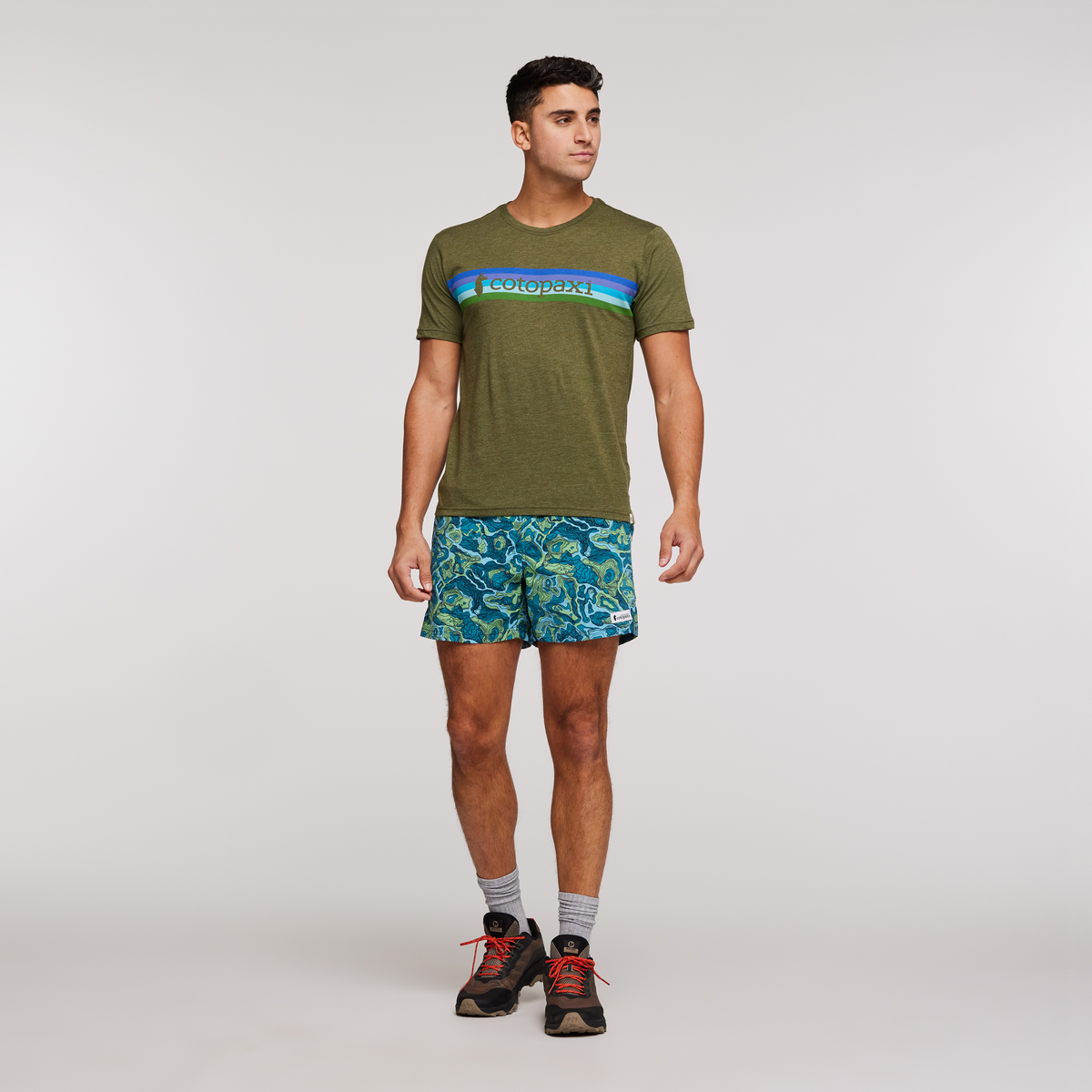 On The Horizon T-Shirt - Men's, Pine, Model Munther