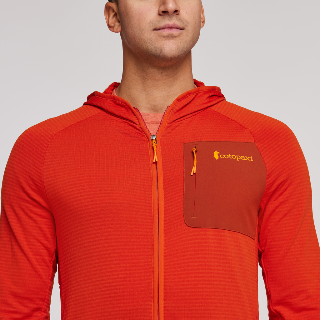 Otero Fleece Full-Zip Hooded Jacket - Men's, Canyon, Model Munther
