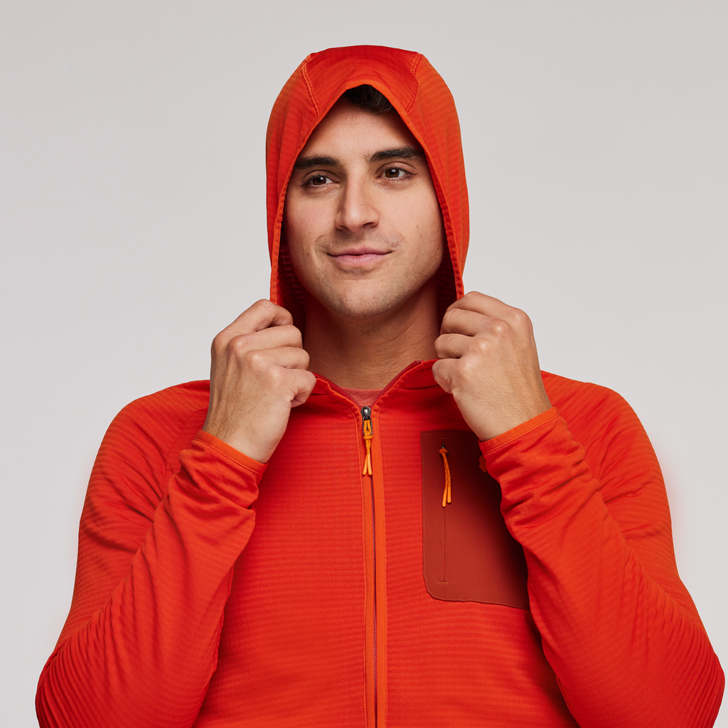 Otero Fleece Full-Zip Hooded Jacket - Men's, Canyon, Model Munther
