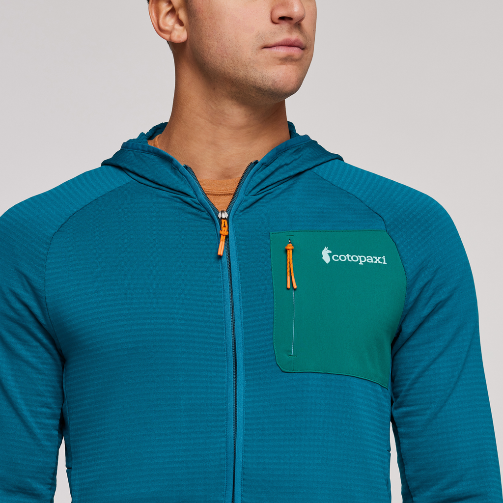 Otero Fleece Full-Zip Hooded Jacket - Men's, Gulf, Model Munther