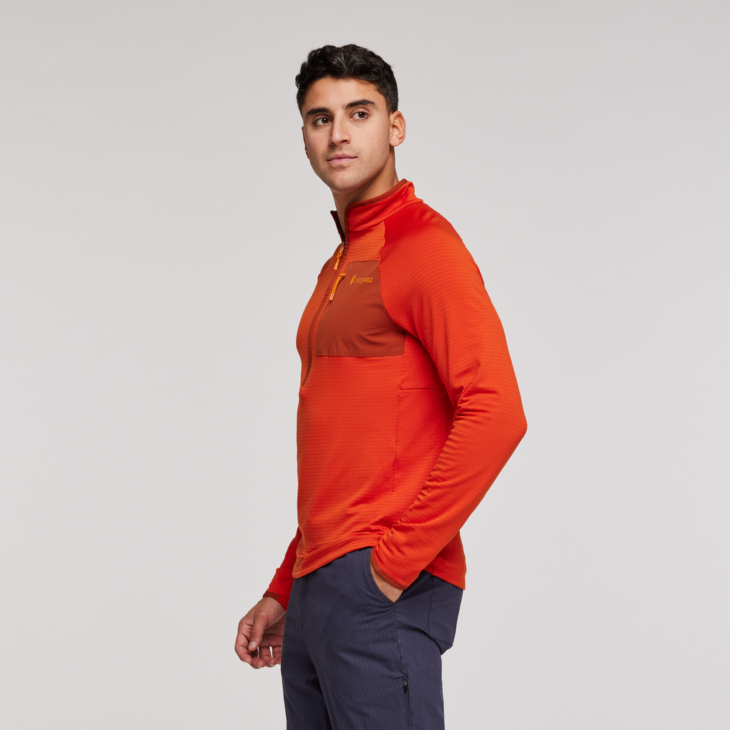 Otero Fleece Half-Zip Pullover - Men's, Canyon, Model Munther