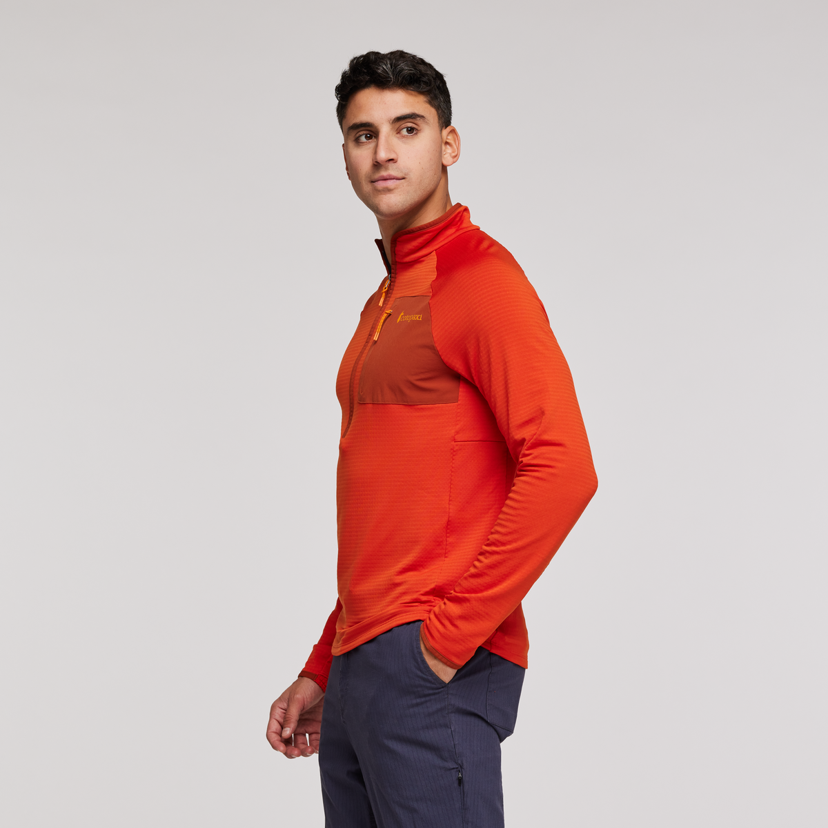 Otero Fleece Half-Zip Pullover - Men's, Canyon, Model Munther