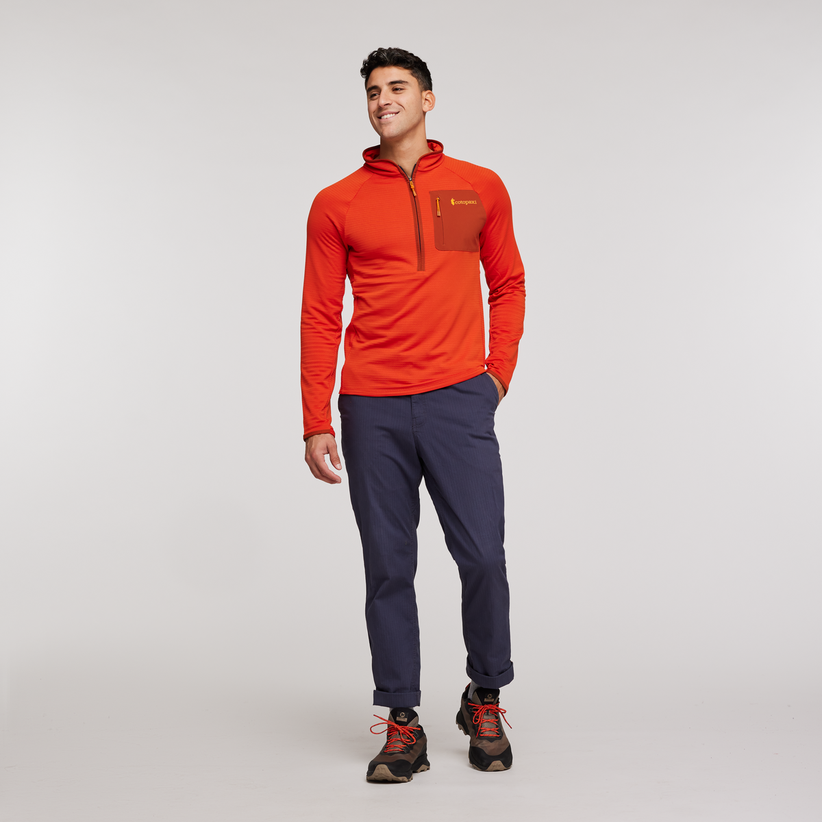 Otero Fleece Half-Zip Pullover - Men's, Canyon, Model Munther
