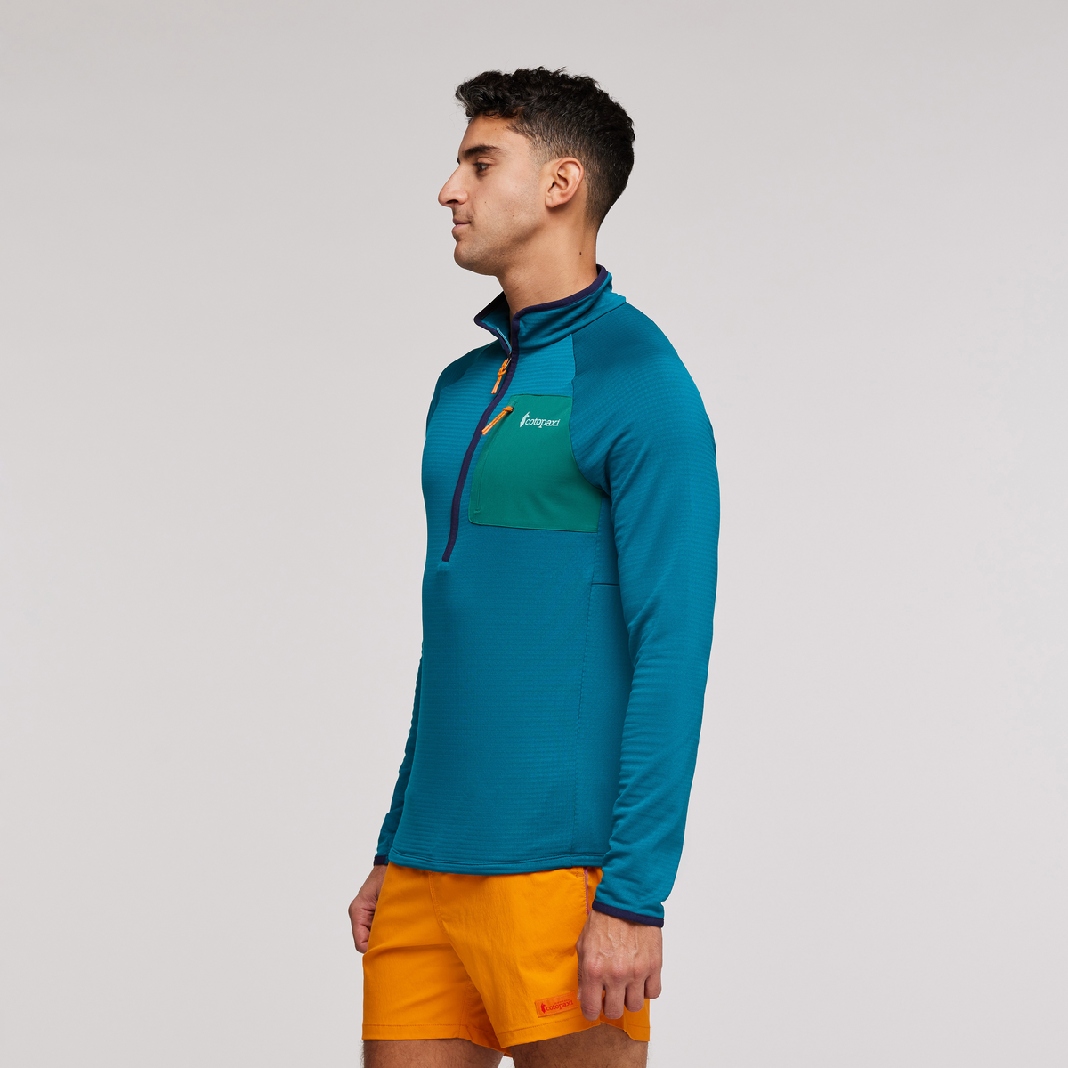 Otero Fleece Half-Zip Pullover - Men's, Gulf, Model Munther