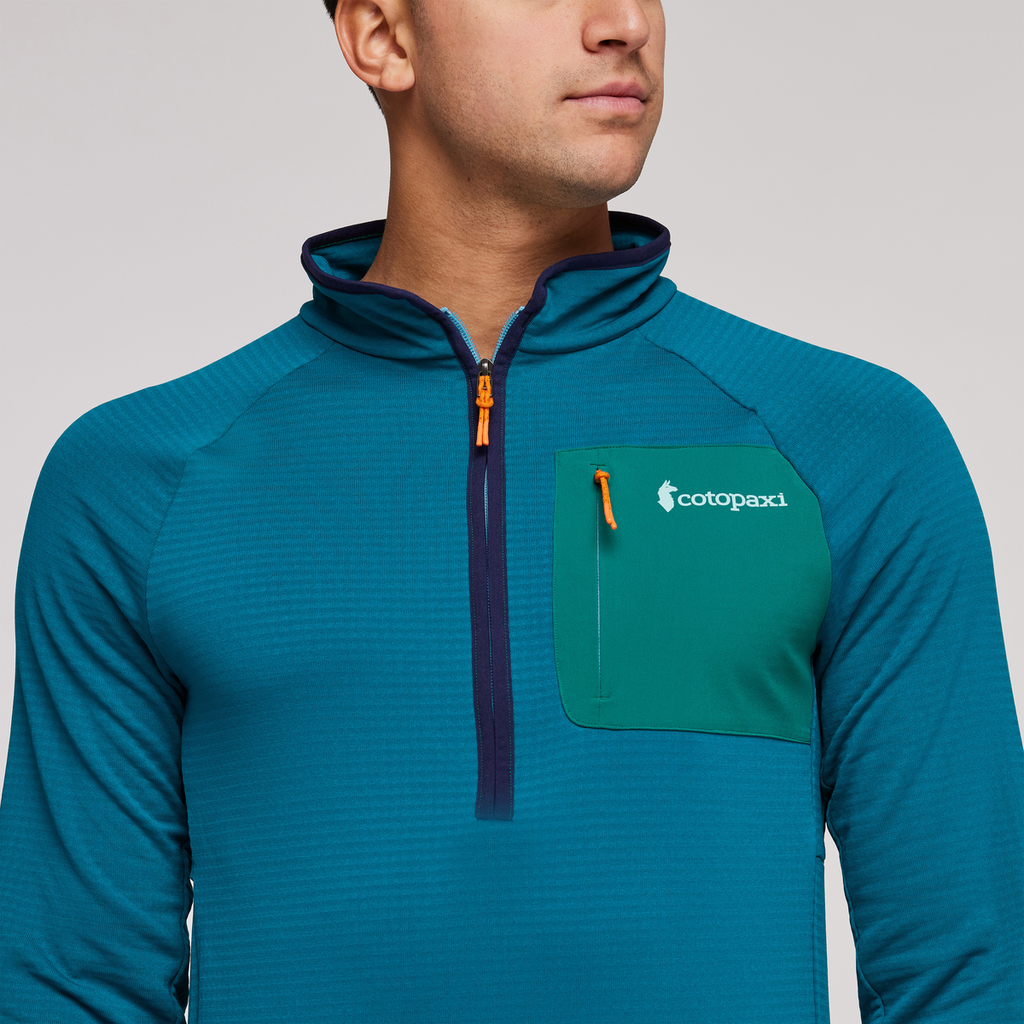 Otero Fleece Half-Zip Pullover - Men's, Gulf, Model Munther