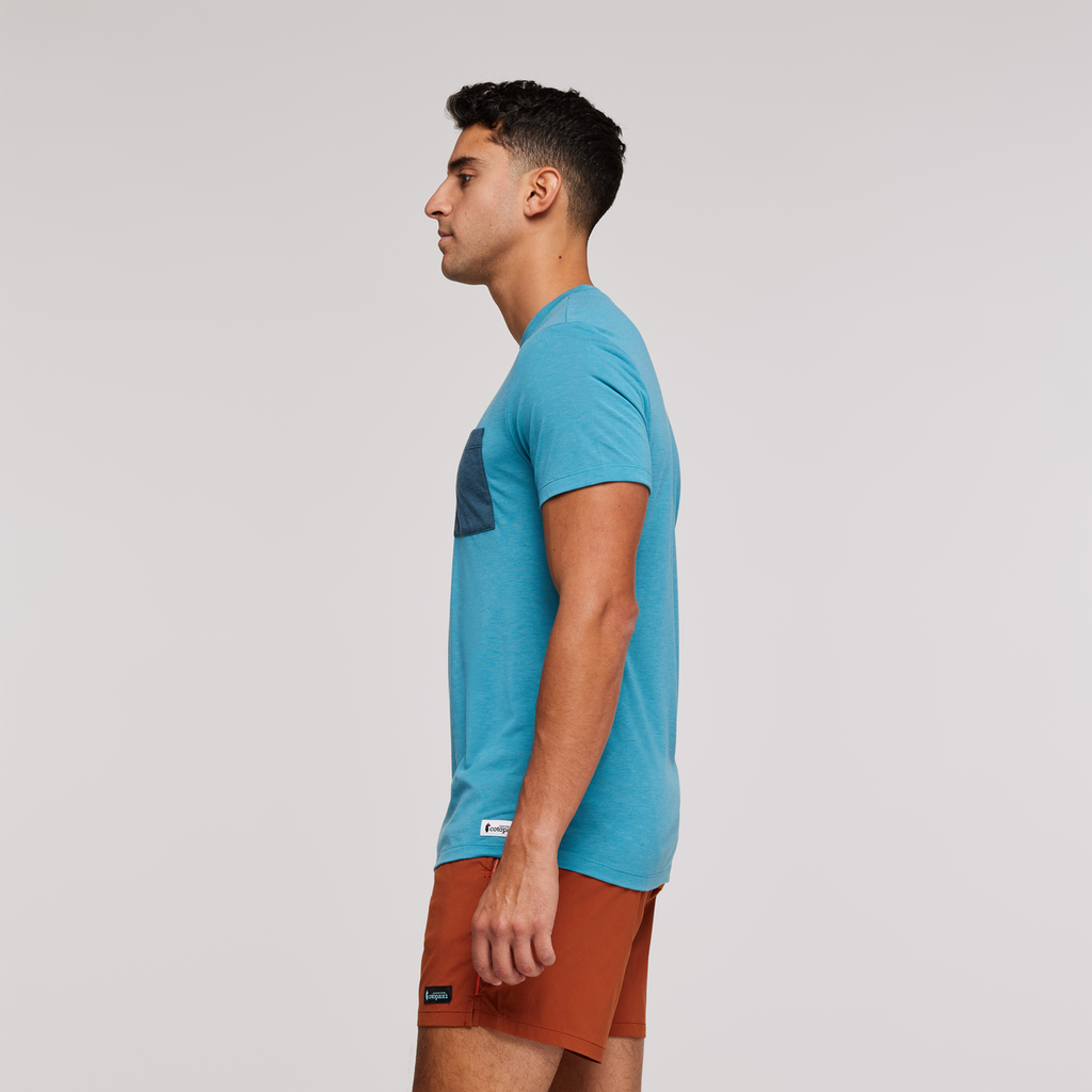 Paseo Travel Pocket T-Shirt - Men's, Poolside, Model Munther