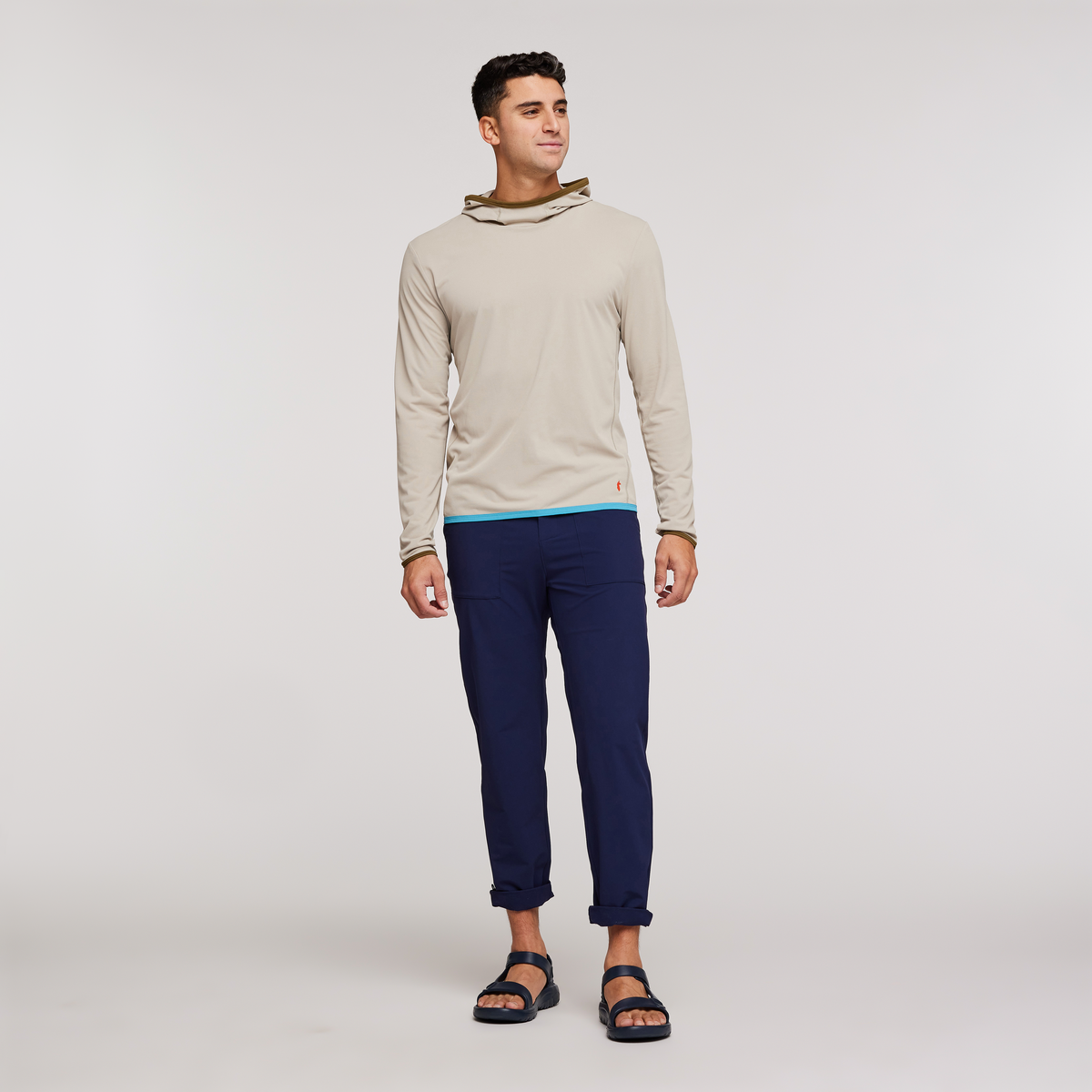 Sombra Sun Hoodie - Men's, Pebble, Model Munther