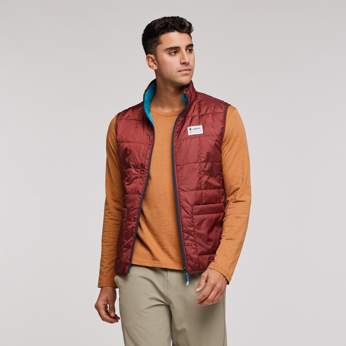 Teca Cálido Vest - Men's, Mountain Town, Model Munther