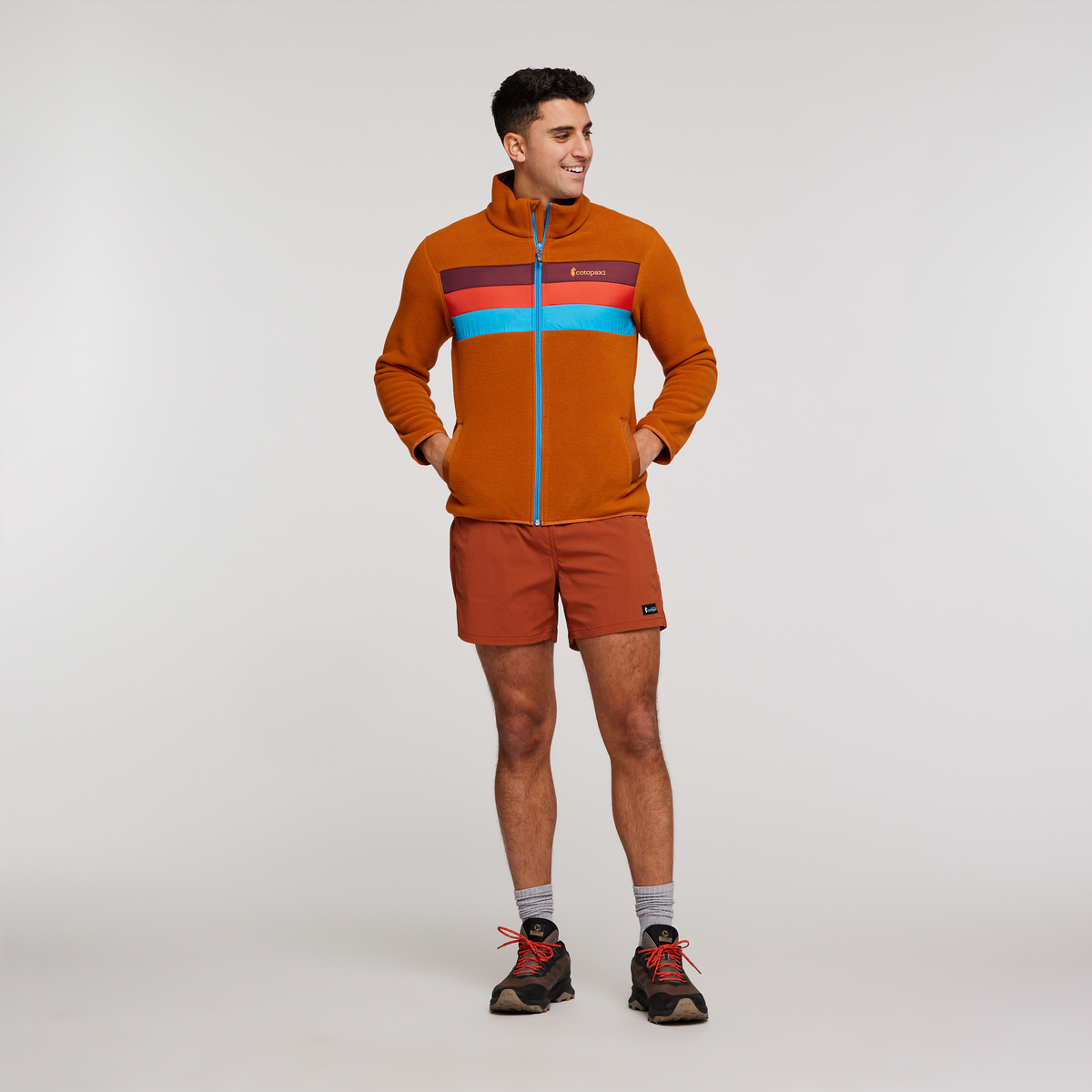 Teca Fleece Full-Zip Jacket - Men's, Fire Roasted, Model Munther