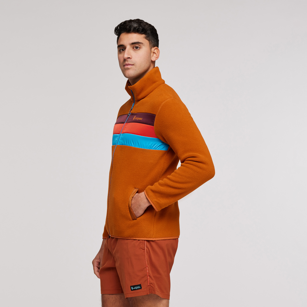 Teca Fleece Full-Zip Jacket - Men's, Fire Roasted, Model Munther