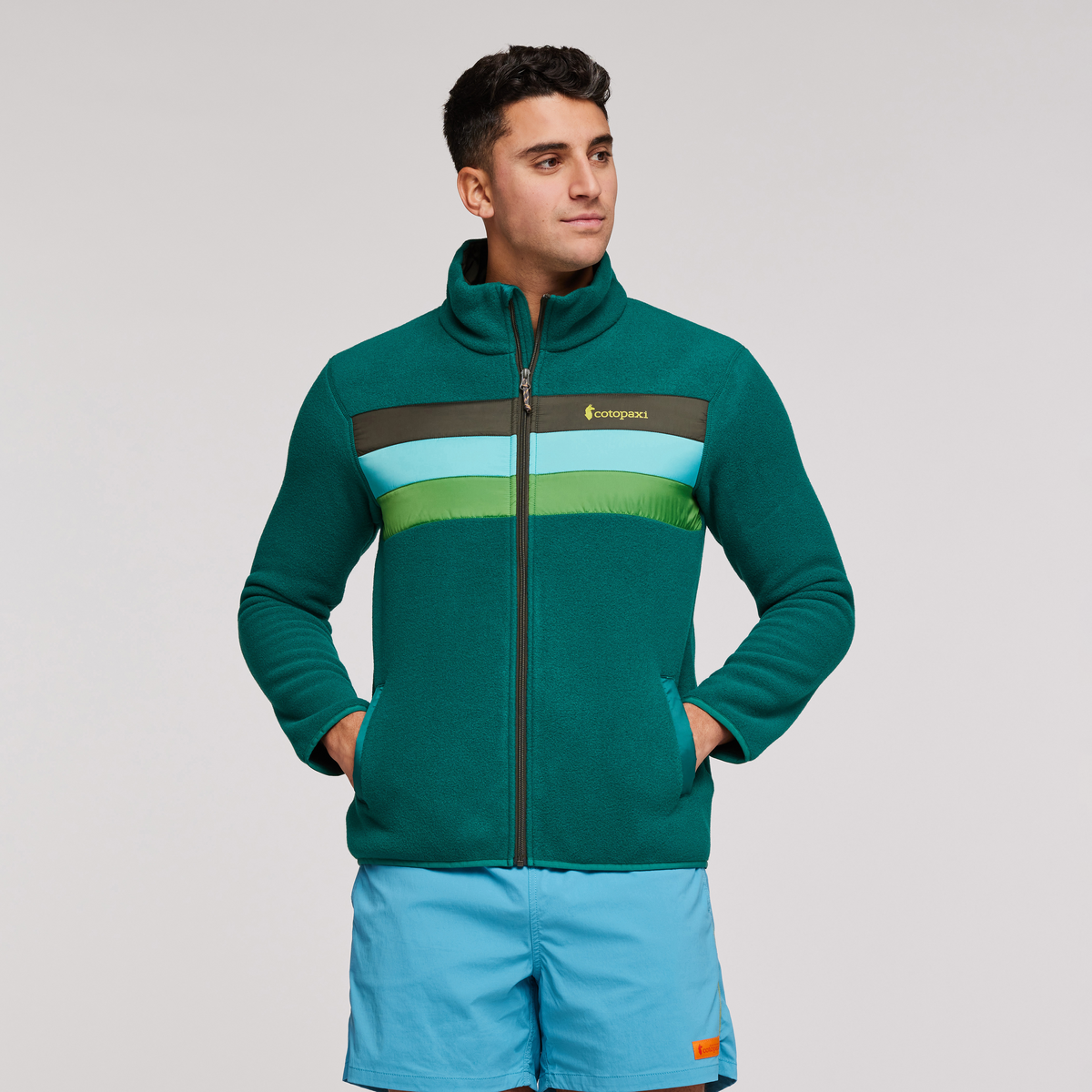 Teca Fleece Full-Zip Jacket - Men's, Turn A Leaf, Model Munther