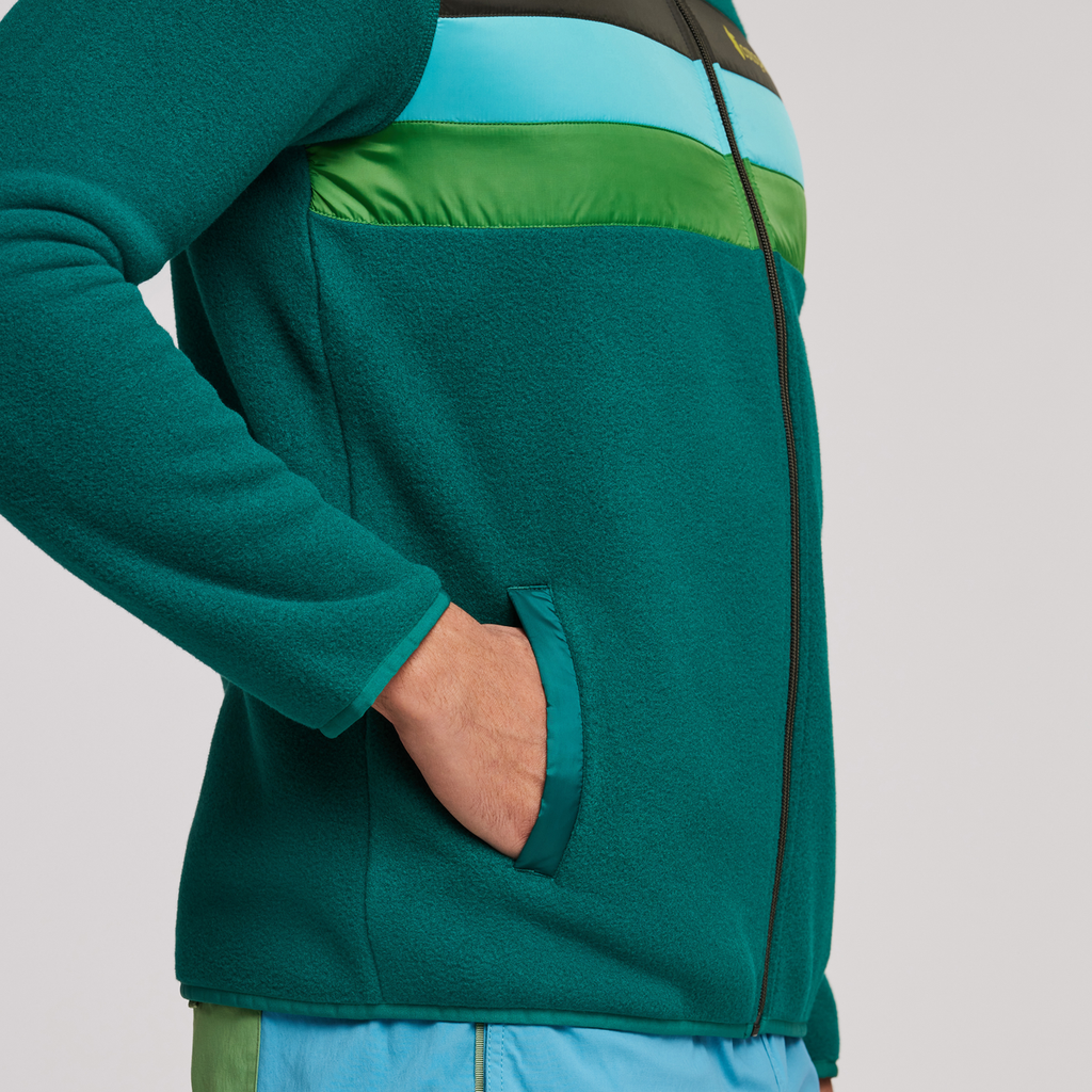 Teca Fleece Full-Zip Jacket - Men's, Turn A Leaf, Model Munther