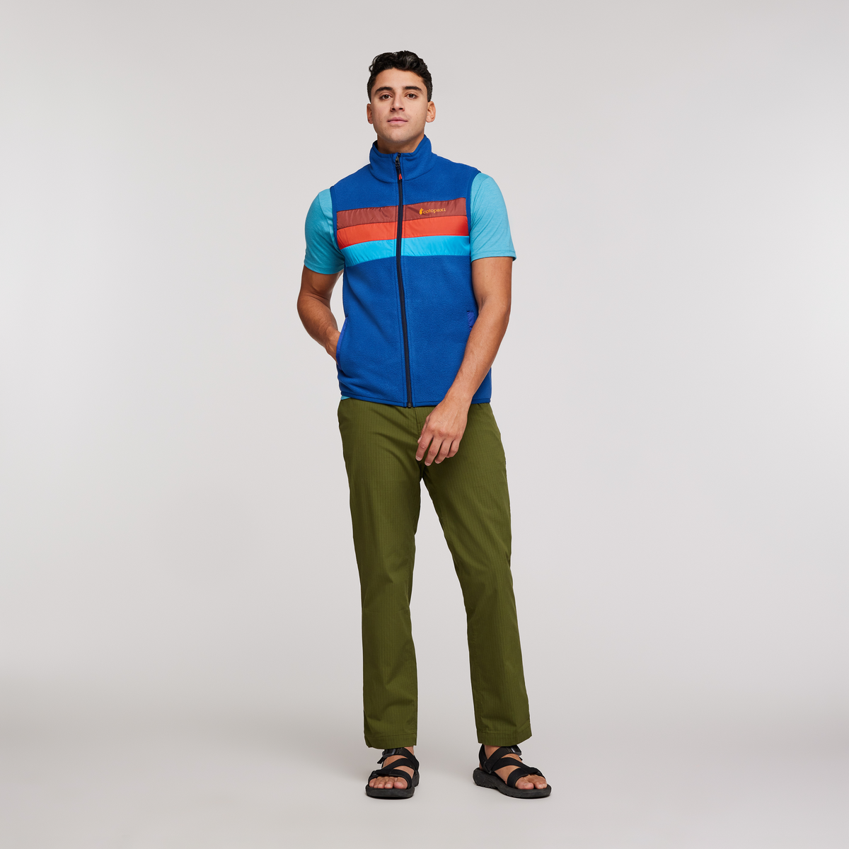 Teca Fleece Vest - Men's, Ocean Trench, Model Munther