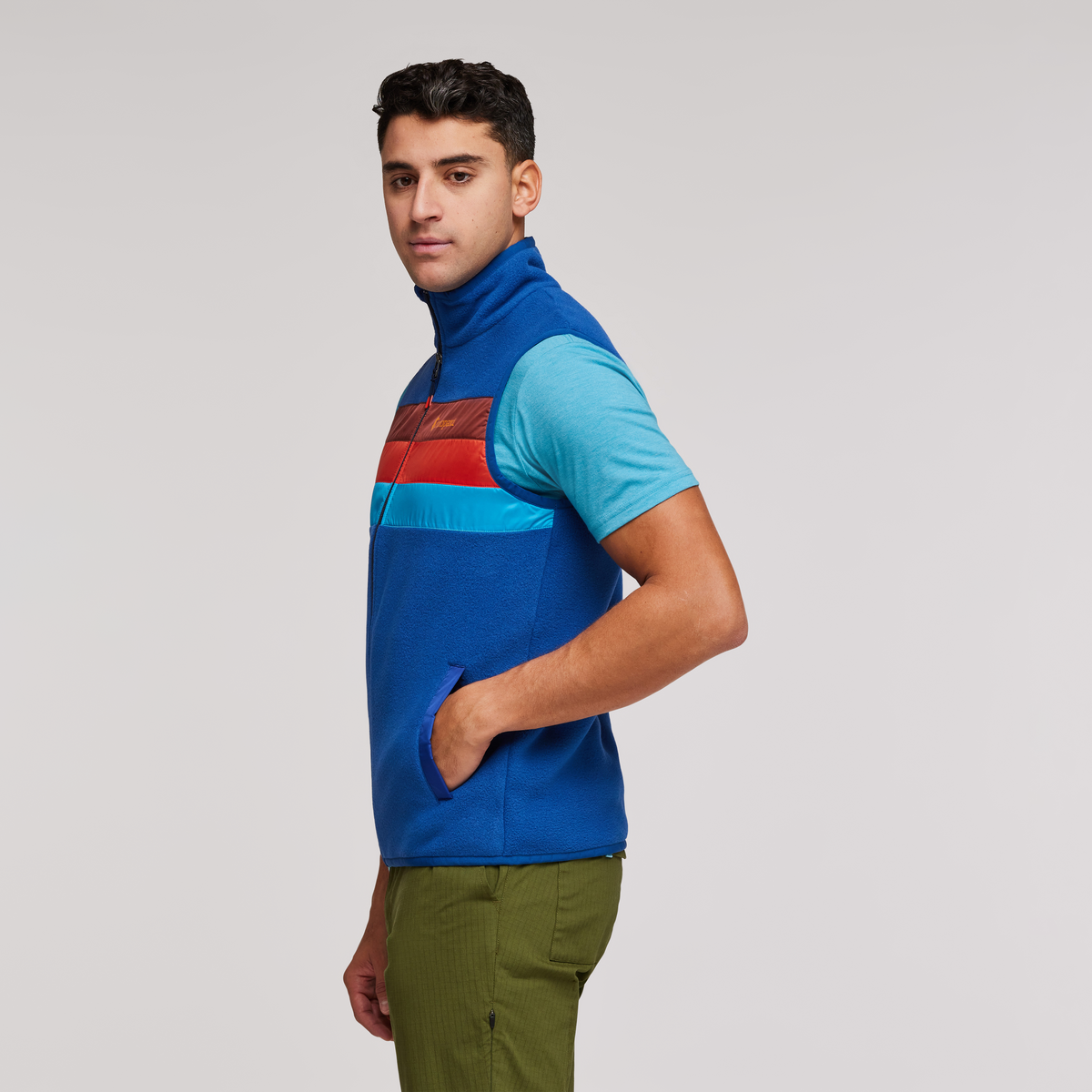 Teca Fleece Vest - Men's, Ocean Trench, Model Munther