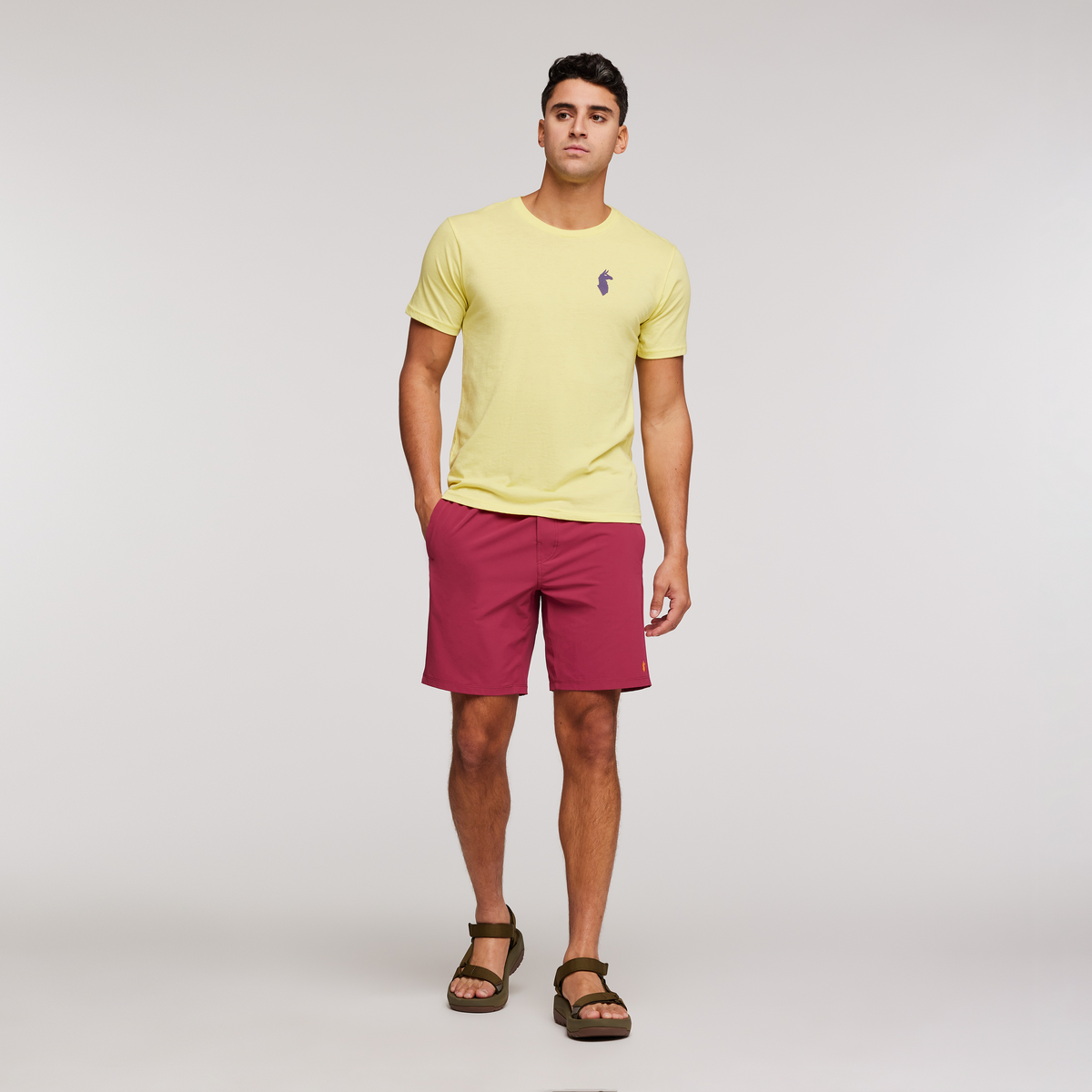 Veza Adventure Short - Men's, Raspberry, Model Munther