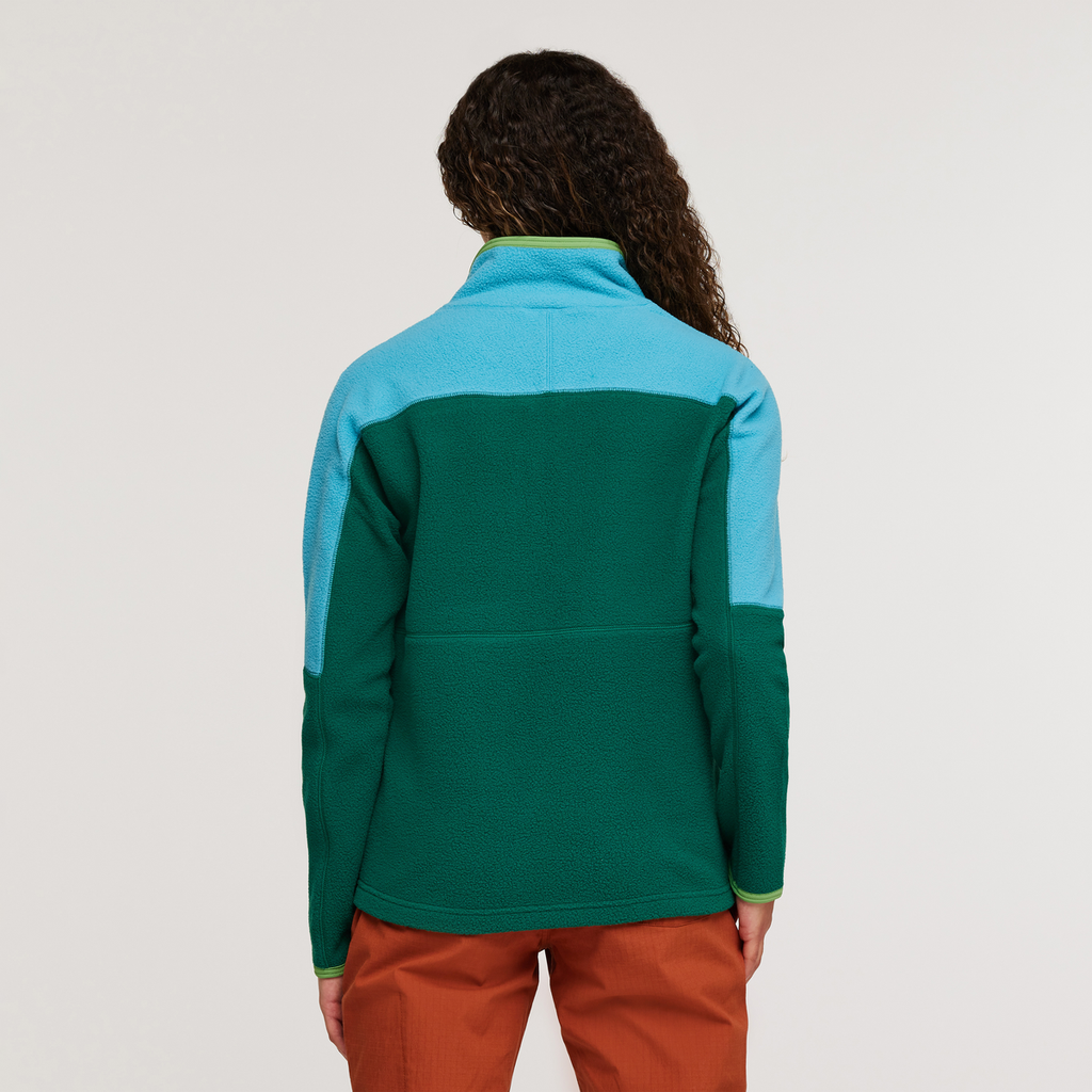 Abrazo Fleece Half-Zip Jacket - Women's, Poolside/Greenery, Model London