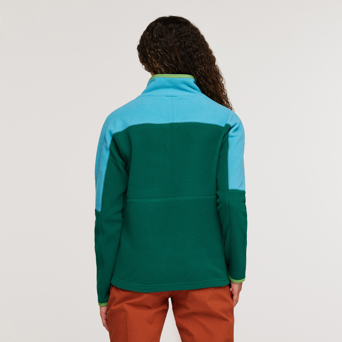 Abrazo Fleece Half-Zip Jacket - Women's, Poolside/Greenery, Model London