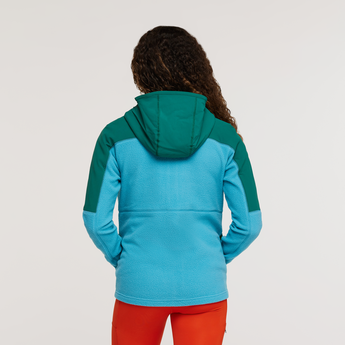 Abrazo Fleece Hooded Full-Zip Jacket - Women's, Greenery/Poolside, Model London