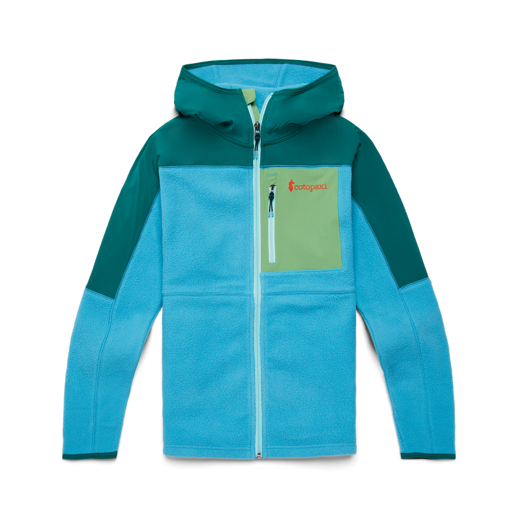 Abrazo Fleece Hooded Full-Zip Jacket - Women's, Greenery/Poolside