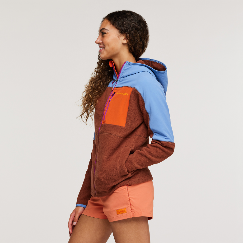 Abrazo Hooded Full-Zip Fleece Jacket - Women's, Lupine/Acorn, Model London