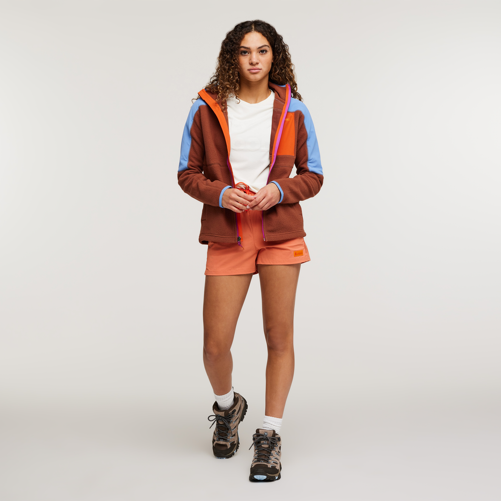 Abrazo Hooded Full-Zip Fleece Jacket - Women's, Lupine/Acorn, Model London