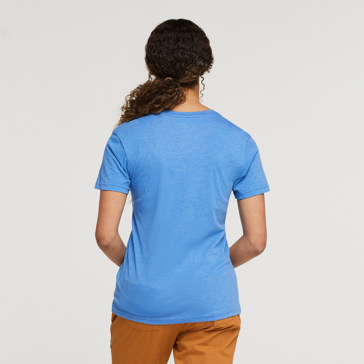 Altitude Llama Organic T-Shirt - Women's, Lupine, Model London