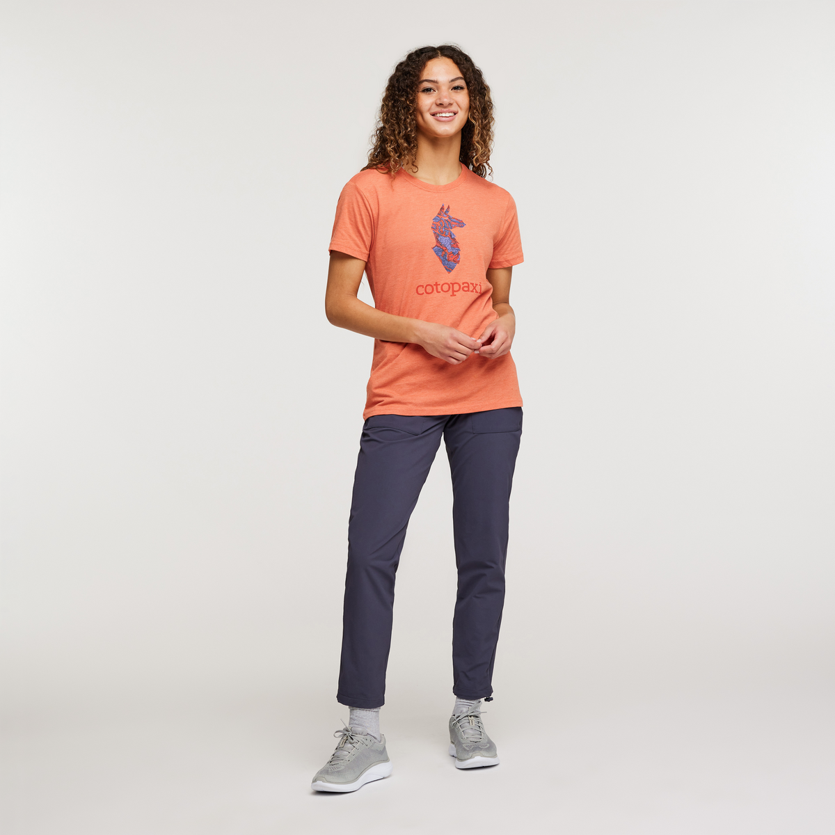 Altitude Llama Organic T-Shirt - Women's, Nectar, Model London