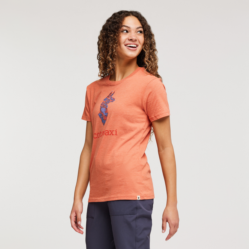 Altitude Llama Organic T-Shirt - Women's, Nectar, Model London