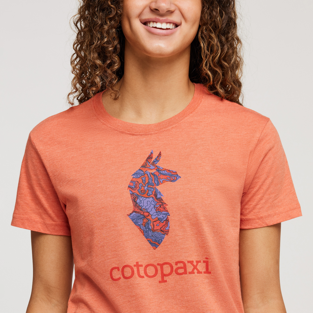Altitude Llama Organic T-Shirt - Women's, Nectar, Model London