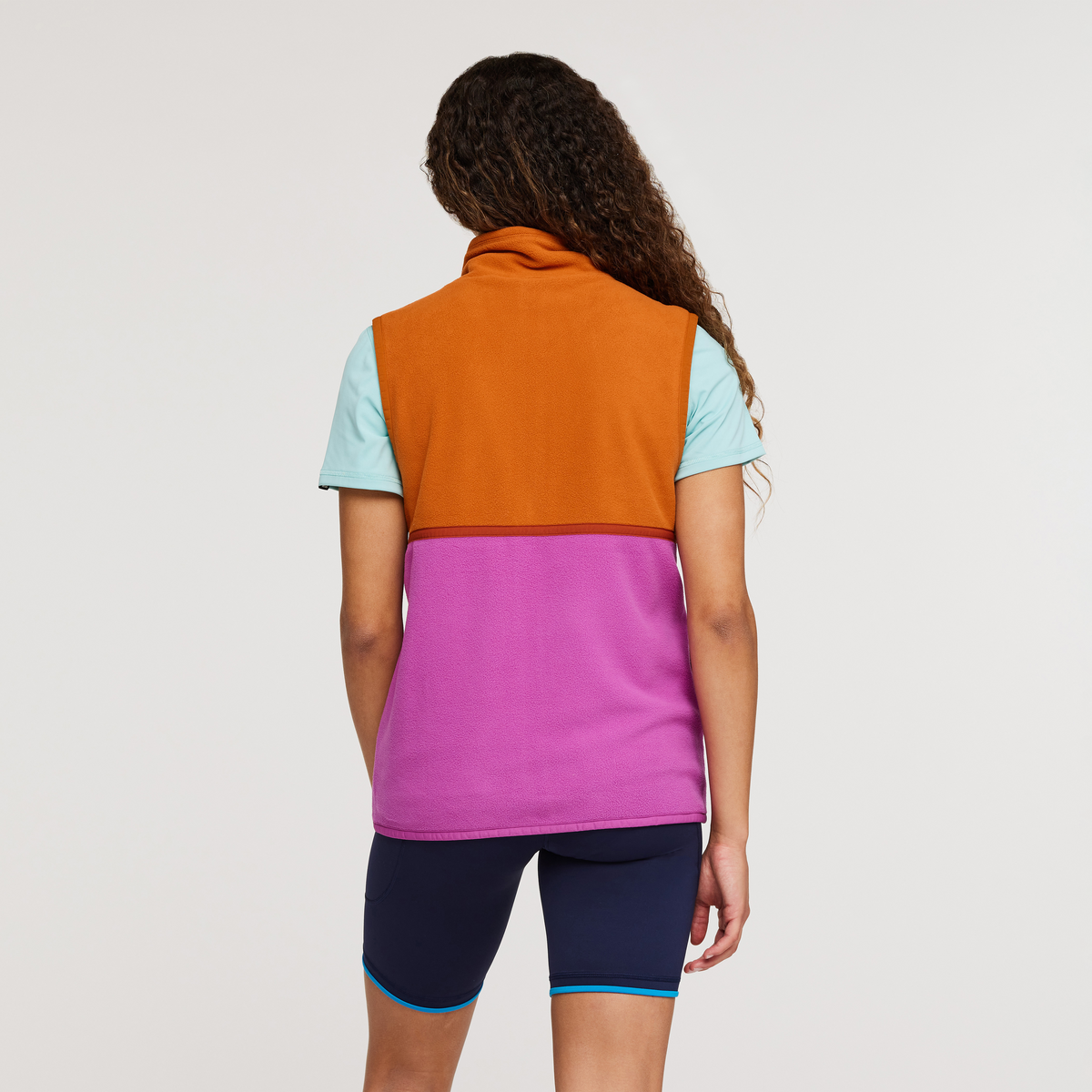 Amado Fleece Vest - Women's, Mezcal/Foxglove, Model London