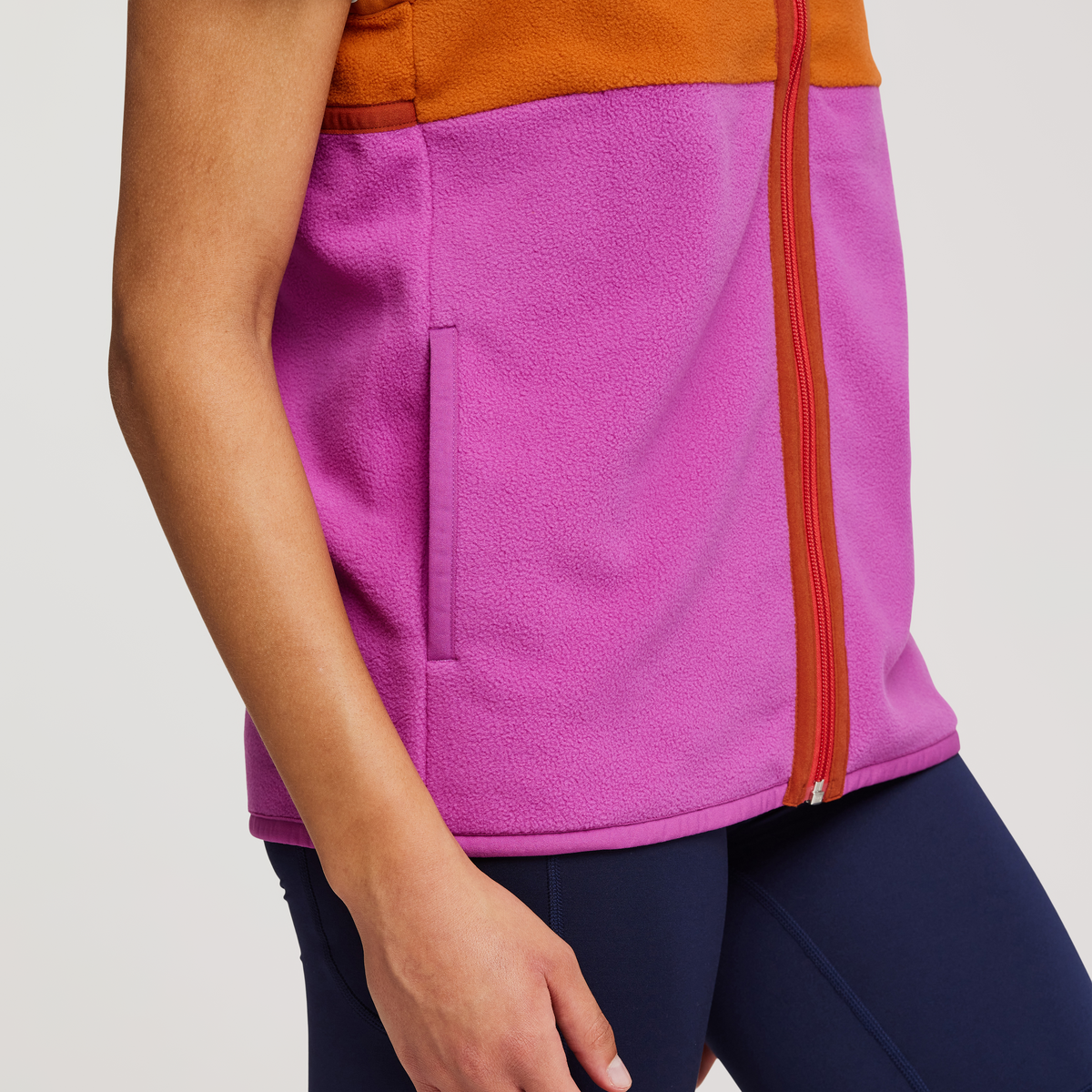 Amado Fleece Vest - Women's, Mezcal/Foxglove, Model London